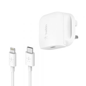 Belkin USB-C Wall Charger Adapter 20W with Type-C to Lightning Cable