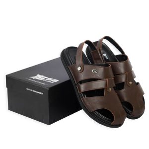 Closed-Toe-Casual-Chocolate-Leather-Sandals-SB-S195-1