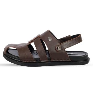 Closed-Toe-Casual-Chocolate-Leather-Sandals-SB-S195-3