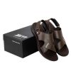 Men-Elegant-Chocolate-Leather-Flat-Soled-Sandals-SB-S191
