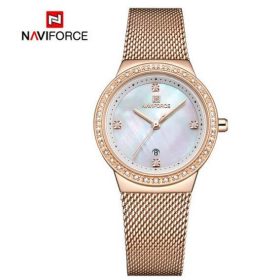 Naviforce-NF5005RGW-Ladies-Quartz-Stainless-Steel-Watch