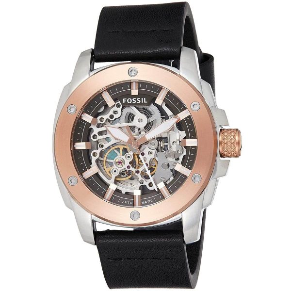 Fossil-ME3082-Mens-Modern-Machine-Automatic-Leather-Watch-Black-2