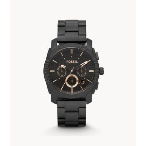 Fossil-Machine-Mid-Size-Chronograph-Black-Stainless-Steel-Watch-FS4682