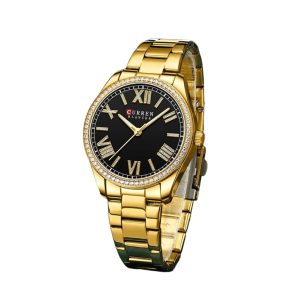 Curren-9088-Black-Dial-Gold-tone-Ladies-Watch