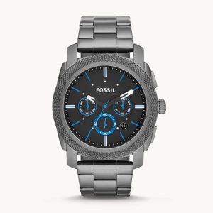 Fossil-Chronograph-Smoke-Stainless-Steel-Mens-Watch-FS4931