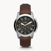 Fossil-Grant-Chronograph-Brown-Leather-Mens-Watch-FS4813