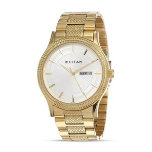 Titan-Silver-Dial-Golden-Stainless-Steel-Mens-Watch-1650YM05