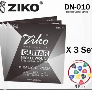 Ziko DN-010 light Nickel Wound Bright Rich Tone 3pack/set